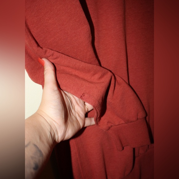 Young Fabulous & Broke Asymmetric Orange Turtleneck Sweater Dress Extra Small - Picture 13 of 13